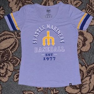SEATTLE MARINERS Retro Logo T-Shirt Womens S